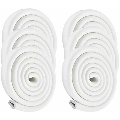 HIMRY ® 12 Meter U-förmige Glastisch Kantenschutz, Tisch Möbel Kanten Schwamm Kissen Stoßschutz, Baby-Sicherheits-Tabellen-Schreibtisch Anti-Kollision Streifen (6x2M) Off Weiß KXD7003 Off-White HIMRY ® 12 Meter U-förmige Glastisch Kantenschutz, Tisch Möbel Kanten Schwamm Kissen Stoßschutz, Baby-Sicherheits-Tabellen-Schreibtisch Anti-Kollision Streifen (6x2M) Off Weiß KXD7003 Off-White