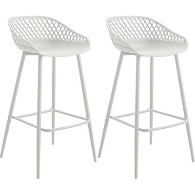 IDIMEX Barhocker IREK im Retro-Design, bequemer Tresenhocker im 2er Pack, praktischer Bistrostuhl aus Kunststoff weiß IDIMEX Barhocker IREK im Retro-Design, bequemer Tresenhocker im 2er Pack, praktischer Bistrostuhl aus Kunststoff weiß