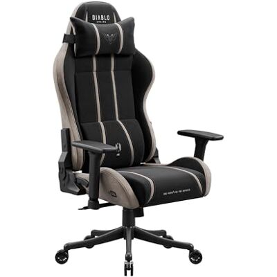 Diablo Gaming Stuhl ergonomisch Stoff Kinder Jugend Drehstuhl mit Lendenkissen Kopfstütze 3D Armlehnen verstellbar bis 140 Grad Bürostuhl klein Camel Black Diablo Gaming Stuhl ergonomisch Stoff Kinder Jugend Drehstuhl mit Lendenkissen Kopfstütze 3D Armlehnen verstellbar bis 140 Grad Bürostuhl klein Camel Black