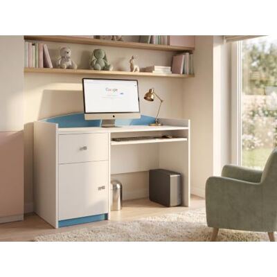 Happy Babies Kompakter Kinderschreibtisch Blau Arbeitsplatz für Schüler PC-Tisch für Kinderzimmer Happy Babies Kompakter Kinderschreibtisch Blau Arbeitsplatz für Schüler PC-Tisch für Kinderzimmer