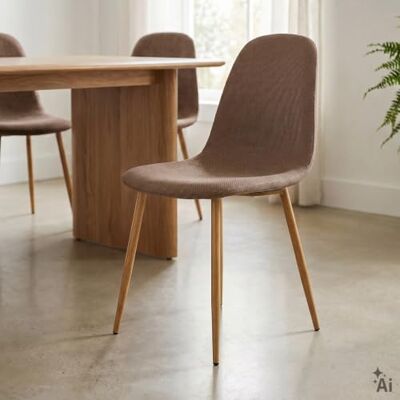 IDIMEX Esszimmerstühle Punta 4er Set, Stoffbezug Dunkelbraun 45 x 86 x 53 cm (B x H x T), Metallgestell, ergonomische Rückenlehne, pflegeleicht, für Esszimmer IDIMEX Esszimmerstühle Punta 4er Set, Stoffbezug Dunkelbraun 45 x 86 x 53 cm (B x H x T), Metallgestell, ergonomische Rückenlehne, pflegeleicht, für Esszimmer
