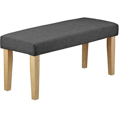 Homestyle4u Polsterbank Grau Sitzbank Schlafzimmer & Flur, 103 cm Bettbank mit Kiefernholz-Beinen, anthrazitfarbenem Stoffbezug & gesteppten Knöpfen – 103 x 41 x 47 cm Homestyle4u Polsterbank Grau Sitzbank Schlafzimmer & Flur, 103 cm Bettbank mit Kiefernholz-Beinen, anthrazitfarbenem Stoffbezug & gesteppten Knöpfen – 103 x 41 x 47 cm