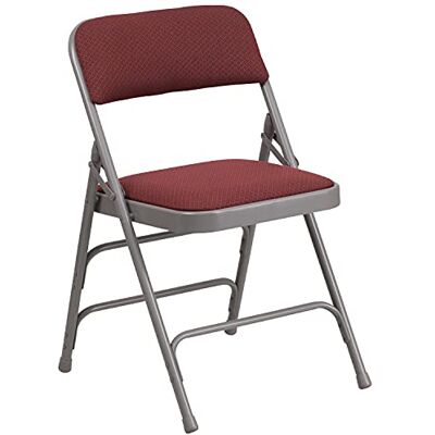 Flash Furniture Flash Möbel Hercules Serie Curved Triple doppelstrebig und doppelt Klappsessel (4 Pack), Burgund/Grau, Textil, Burgundy Patterned, 1 Packung Flash Furniture Flash Möbel Hercules Serie Curved Triple doppelstrebig und doppelt Klappsessel (4 Pack), Burgund/Grau, Textil, Burgundy Patterned, 1 Packung