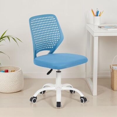IDIMEX Schreibtischstuhl Jade höhenverstellbar, Blau – ergonomischer Bürostuhl für Kinder, atmungsaktiver Mesh-Bezug, Rückenlehne aus Kunststoff, 5-Stern-Fußkreuz aus Metall IDIMEX Schreibtischstuhl Jade höhenverstellbar, Blau – ergonomischer Bürostuhl für Kinder, atmungsaktiver Mesh-Bezug, Rückenlehne aus Kunststoff, 5-Stern-Fußkreuz aus Metall