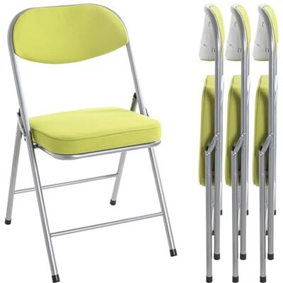 HAKU Klappstuhl gepolstert 4er-Set Klappstühle bequem alu, Olive, Textilgewebe Rücken und Sitzfläche gepolstert, Stahl Maße: B 47 x H 79 x T 53 cm, Style: Modern HAKU Klappstuhl gepolstert 4er-Set Klappstühle bequem alu, Olive, Textilgewebe Rücken und Sitzfläche gepolstert, Stahl Maße: B 47 x H 79 x T 53 cm, Style: Modern