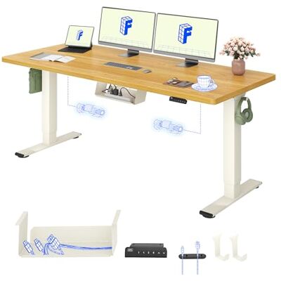 FlexiSpot Höhenverstellbarer Schreibtisch elektrisch, Doppelmotor 180x80 cm 25 mm einteilige Tischplatte, Kabelmanagement&Memory-Funktion, ergonomischer Büro-&Computertisch, elektrisch höhenverstellbar FlexiSpot Höhenverstellbarer Schreibtisch elektrisch, Doppelmotor 180x80 cm 25 mm einteilige Tischplatte, Kabelmanagement&Memory-Funktion, ergonomischer Büro-&Computertisch, elektrisch höhenverstellbar