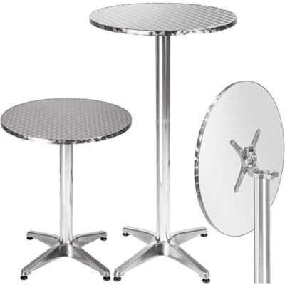Bakaji 60x110cm Klappbarer Aluminium Bistro-Tisch - Außen/Innen Bakaji 60x110cm Klappbarer Aluminium Bistro-Tisch - Außen/Innen