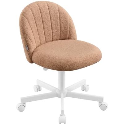 SONGMICS Homeoffice-Stuhl, Schminkstuhl aus Teddyfleece, Schreibtischstuhl, Schaumstoffpolsterung, höhenverstellbar, für Arbeitszimmer, Schlafzimmer, Ankleidezimmer, karamellbraun OBG027K101 SONGMICS Homeoffice-Stuhl, Schminkstuhl aus Teddyfleece, Schreibtischstuhl, Schaumstoffpolsterung, höhenverstellbar, für Arbeitszimmer, Schlafzimmer, Ankleidezimmer, karamellbraun OBG027K101