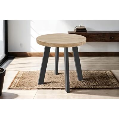 SAM Runder Esstisch Sophia Ø 90 cm Akazie Natur 4-Fuß-Gestell schwarz Holztisch massiv, Akazienholz naturfarben, 50 mm Tischplatte, Metallgestell, Industrial-Stil, Esszimmertisch SAM Runder Esstisch Sophia Ø 90 cm Akazie Natur 4-Fuß-Gestell schwarz Holztisch massiv, Akazienholz naturfarben, 50 mm Tischplatte, Metallgestell, Industrial-Stil, Esszimmertisch