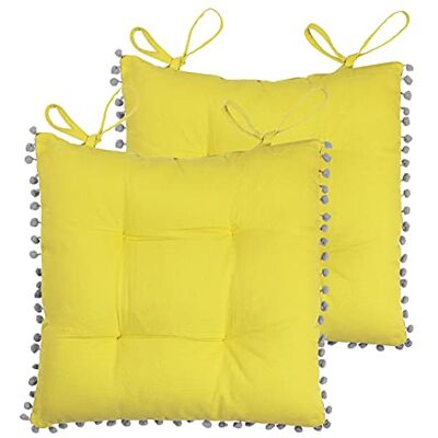 furn. Aruba Sitzpolster, Baumwolle, Ceylon/Grau, 43 x 43cm, 2 furn. Aruba Sitzpolster, Baumwolle, Ceylon/Grau, 43 x 43cm, 2