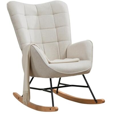 MEUBLE COSY Schaukelstuhl Relaxstuhl Schaukelsessel Sessel Stuhl Wohnzimmersessel Relax Lounge mit gepolsterter Sitzfläche, 68x87x98cm MEUBLE COSY Schaukelstuhl Relaxstuhl Schaukelsessel Sessel Stuhl Wohnzimmersessel Relax Lounge mit gepolsterter Sitzfläche, 68x87x98cm