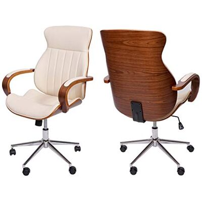 Mendler Bürostuhl HWC-H39 Kunstleder Bugholz, Walnuss-Optik Creme Schreibtischstuhl, Drehstuhl, Chefsessel, FSC®-Zertifiziert Mendler Bürostuhl HWC-H39 Kunstleder Bugholz, Walnuss-Optik Creme Schreibtischstuhl, Drehstuhl, Chefsessel, FSC®-Zertifiziert