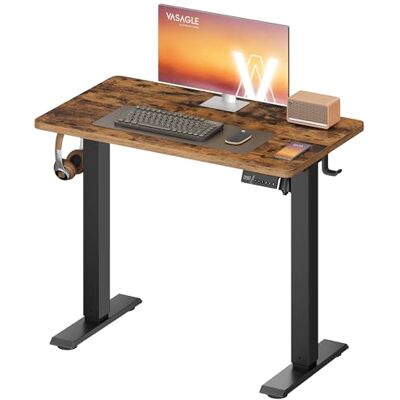 VASAGLE Höhenverstellbarer Schreibtisch, Stehtisch, Computertisch, Erinnerung bei langem Sitzen, Memory-Funktion mit 4 Höhen, für Büro, 80 x 50 cm, vintagebraun LSD308KD03 VASAGLE Höhenverstellbarer Schreibtisch, Stehtisch, Computertisch, Erinnerung bei langem Sitzen, Memory-Funktion mit 4 Höhen, für Büro, 80 x 50 cm, vintagebraun LSD308KD03