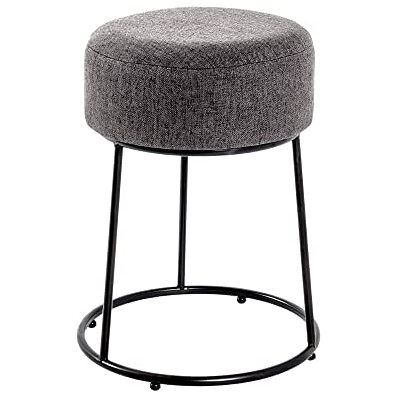 HAKU Hocker anthrazit, schwarz, MDF, Metall Maße: H 46 cm x Ø 30 cm, Style: Art Deco HAKU Hocker anthrazit, schwarz, MDF, Metall Maße: H 46 cm x Ø 30 cm, Style: Art Deco