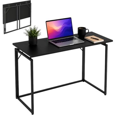 Relaxdays , Klappbarer Schreibtisch, faltbar, montagefrei, 100 x 50 cm platzsparend, kleiner Tisch, schwarz Relaxdays , Klappbarer Schreibtisch, faltbar, montagefrei, 100 x 50 cm platzsparend, kleiner Tisch, schwarz