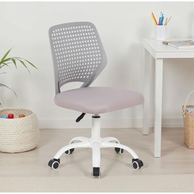 IDIMEX Schreibtischstuhl Jade höhenverstellbar, Grau – ergonomischer Bürostuhl für Kinder, atmungsaktiver Mesh-Bezug, Rückenlehne aus Kunststoff, 5-Stern-Fußkreuz aus Metall IDIMEX Schreibtischstuhl Jade höhenverstellbar, Grau – ergonomischer Bürostuhl für Kinder, atmungsaktiver Mesh-Bezug, Rückenlehne aus Kunststoff, 5-Stern-Fußkreuz aus Metall