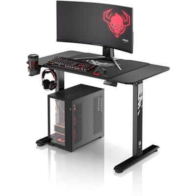 Diablo X-Tensio Computertisch elektrisch höhenverstellbar 110x60 cm Sitz-Steh-Schreibtisch mit Memory-Funktion, Sitzerinnerung, Kabelmanagement, Getränkehalter, Kopfhörerhalter, Höhe 72–117 cm Diablo X-Tensio Computertisch elektrisch höhenverstellbar 110x60 cm Sitz-Steh-Schreibtisch mit Memory-Funktion, Sitzerinnerung, Kabelmanagement, Getränkehalter, Kopfhörerhalter, Höhe 72–117 cm
