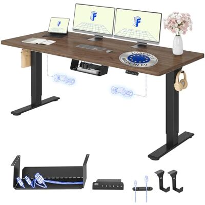 FlexiSpot Höhenverstellbarer Schreibtisch elektrisch, Doppelmotor 160x80 cm 25 mm einteilige Tischplatte, Kabelmanagement & Memory-Funktion,ergonomischer Büro-&Computertisch,elektrisch höhenverstellbar FlexiSpot Höhenverstellbarer Schreibtisch elektrisch, Doppelmotor 160x80 cm 25 mm einteilige Tischplatte, Kabelmanagement & Memory-Funktion,ergonomischer Büro-&Computertisch,elektrisch höhenverstellbar