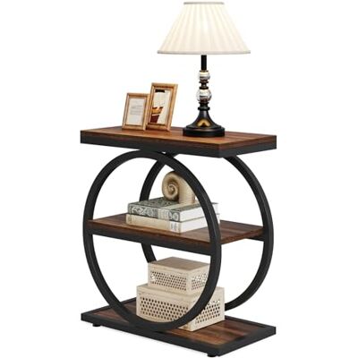 Tribesigns 3-Tier Beistelltisch Schmaler Holz, Couchtisch Sofatisch mit Schwarzem Metallrahmen, Industrielle Kleiner Beistelltisch für Wohnzimmer, Slim Nachttisch für Schlafzimmer Tribesigns 3-Tier Beistelltisch Schmaler Holz, Couchtisch Sofatisch mit Schwarzem Metallrahmen, Industrielle Kleiner Beistelltisch für Wohnzimmer, Slim Nachttisch für Schlafzimmer