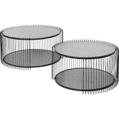 KARE DESIGN - Wire - Schwarz - Glas - Couchtisch KARE DESIGN - Wire - Schwarz - Glas - Couchtisch