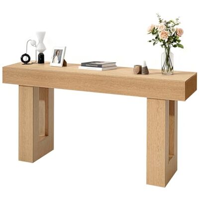 VEVOR Konsolentisch Sofatisch (160 x 35 x 85 cm/L x B x H), schmaler rechteckiger Eingangstisch aus Spanplatte für Flur Schlafzimmer Wohnzimmer Foyer, Flurtisch Beistelltisch Naturholz VEVOR Konsolentisch Sofatisch (160 x 35 x 85 cm/L x B x H), schmaler rechteckiger Eingangstisch aus Spanplatte für Flur Schlafzimmer Wohnzimmer Foyer, Flurtisch Beistelltisch Naturholz