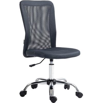 Vinsetto Ergonomischer Bürostuhl höhenverstellbar Dunkelgrau Bürostuhl, Chrom-Fuß, 360° Drehung, Mesh-Polsterung Vinsetto Ergonomischer Bürostuhl höhenverstellbar Dunkelgrau Bürostuhl, Chrom-Fuß, 360° Drehung, Mesh-Polsterung