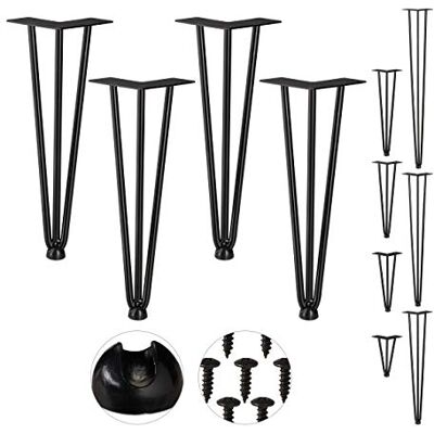 Relaxdays Hairpin Legs, 4er Set, 3 Streben, Metall, Haarnadel Tischbein für Hocker, Tisch & Schrank, 36 cm hoch, schwarz Relaxdays Hairpin Legs, 4er Set, 3 Streben, Metall, Haarnadel Tischbein für Hocker, Tisch & Schrank, 36 cm hoch, schwarz