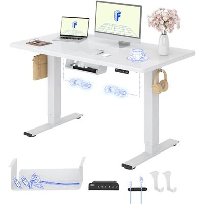 FlexiSpot Höhenverstellbarer Schreibtisch elektrisch, Doppelmotor 120x80 cm 25 mm einteilige Tischplatte, Kabelmanagement&Memory-Funktion, ergonomischer Büro-&Computertisch, elektrisch höhenverstellbar FlexiSpot Höhenverstellbarer Schreibtisch elektrisch, Doppelmotor 120x80 cm 25 mm einteilige Tischplatte, Kabelmanagement&Memory-Funktion, ergonomischer Büro-&Computertisch, elektrisch höhenverstellbar