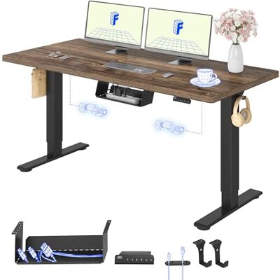 FlexiSpot Höhenverstellbarer Schreibtisch elektrisch, Doppelmotor 160x80 cm 25 mm einteilige Tischplatte, Kabelmanagement&Memory-Funktion, ergonomischer Büro-&Computertisch, elektrisch höhenverstellbar FlexiSpot Höhenverstellbarer Schreibtisch elektrisch, Doppelmotor 160x80 cm 25 mm einteilige Tischplatte, Kabelmanagement&Memory-Funktion, ergonomischer Büro-&Computertisch, elektrisch höhenverstellbar