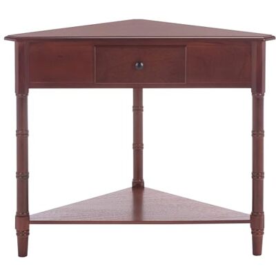 SAFAVIEH American Homes Collection Gomez Dark Cherry Corner Table SAFAVIEH American Homes Collection Gomez Dark Cherry Corner Table