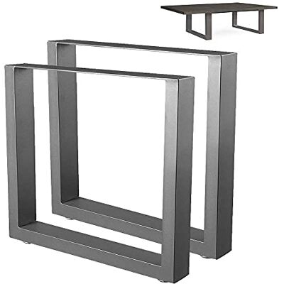 BAKAJI 2X Tischgestell 64x40 cm Couchtischgestell Metallgestell für Couchtisch Tischkufen Tischbein Industrial Stahlgrau BAKAJI 2X Tischgestell 64x40 cm Couchtischgestell Metallgestell für Couchtisch Tischkufen Tischbein Industrial Stahlgrau