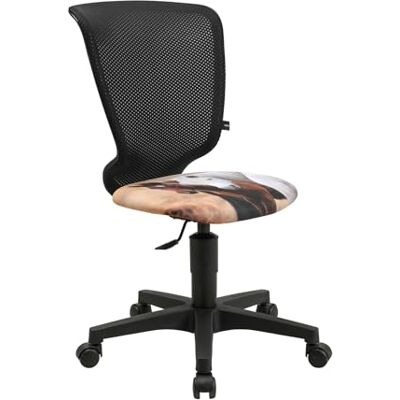 TOPSTAR Titan Junior Kinder-Drehstuhl mit Motivstoff – ergonomischer Schreibtischstuhl für Kinder, höhenverstellbar, Rückenlehne atmungsaktiv, schwarzes Fußkreuz, Zwei Pferde TOPSTAR Titan Junior Kinder-Drehstuhl mit Motivstoff – ergonomischer Schreibtischstuhl für Kinder, höhenverstellbar, Rückenlehne atmungsaktiv, schwarzes Fußkreuz, Zwei Pferde