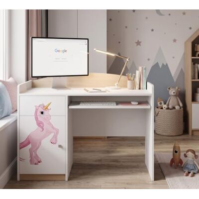 Happy Babies Schülerschreibtisch Helle Birne für Kinder mit Buntem Aufdruck, Jugendschreibtisch 125x60cm Holzdekor, Hausaufgabentisch Schreibtisch Happy Babies Schülerschreibtisch Helle Birne für Kinder mit Buntem Aufdruck, Jugendschreibtisch 125x60cm Holzdekor, Hausaufgabentisch Schreibtisch