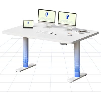 FlexiSpot Höhenverstellbarer Schreibtisch, runde Tischbeine, 140 × 80 cm Einteilige 25-mm-Tischplatte, elektrisch von 71,5–116 cm höhenverstellbar, mit 4 Memory-Positionen(Weiß+Weiß) FlexiSpot Höhenverstellbarer Schreibtisch, runde Tischbeine, 140 × 80 cm Einteilige 25-mm-Tischplatte, elektrisch von 71,5–116 cm höhenverstellbar, mit 4 Memory-Positionen(Weiß+Weiß)