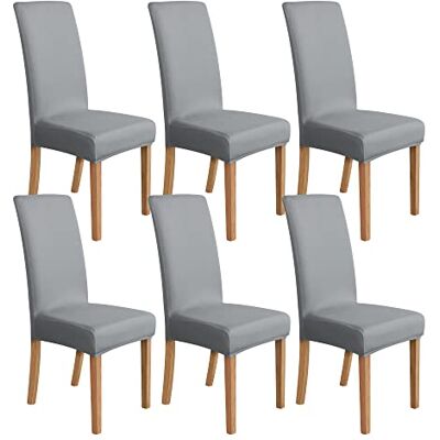 Amazon Schonbezug für Esszimmerstühle, dehnbar, 6 Stück, Hellgrau Amazon Schonbezug für Esszimmerstühle, dehnbar, 6 Stück, Hellgrau