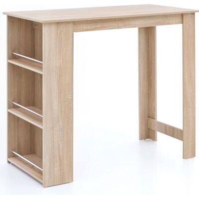 FineBuy Möbel zum Wohlfühlen FineBuy Bartisch 120x60x107,5 cm mit integriertem Regal Stehtisch mit großer Ablagefläche, Bartresen mit Regalfächern und Haltestreben, Tresentisch für die Küche FineBuy Möbel zum Wohlfühlen FineBuy Bartisch 120x60x107,5 cm mit integriertem Regal Stehtisch mit großer Ablagefläche, Bartresen mit Regalfächern und Haltestreben, Tresentisch für die Küche