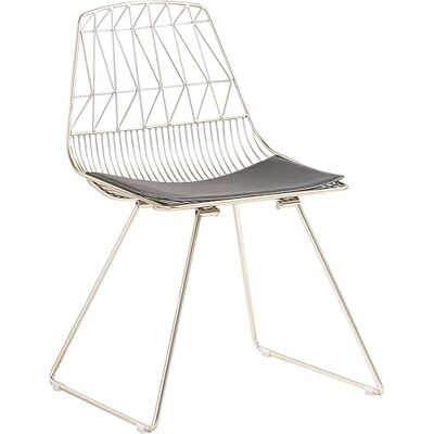 Beliani Esszimmerstuhl Gold Stahl Trendy Stuhl Esszimmerset (2er Pack) Metall, Sitzhöhe 45 cm, Pulverbeschichtet, Belastbarkeit 120 kg, 53 x 50 x 78 cm, 100% Kunstleder Beliani Esszimmerstuhl Gold Stahl Trendy Stuhl Esszimmerset (2er Pack) Metall, Sitzhöhe 45 cm, Pulverbeschichtet, Belastbarkeit 120 kg, 53 x 50 x 78 cm, 100% Kunstleder