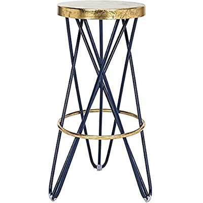 Melina Marine et or - Barhocker - Navyblau - Metall - 46x46x76 cm Melina Marine et or - Barhocker - Navyblau - Metall - 46x46x76 cm