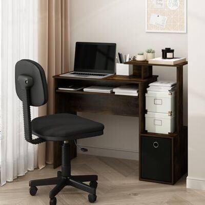 Furinno ECON 101,6 cm Gaming-Schreibtisch mit Tastaturablage, Amber Oak Computertisch mit Seitenablagen und Aufbewahrungsbox, Schreibtisch, für Homeoffice, Studentenzimmer Furinno ECON 101,6 cm Gaming-Schreibtisch mit Tastaturablage, Amber Oak Computertisch mit Seitenablagen und Aufbewahrungsbox, Schreibtisch, für Homeoffice, Studentenzimmer