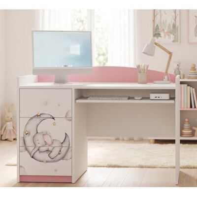 Happy Babies Rosa Kinderschreibtisch mit Schublade und Schrankfach, Schülerschreibtisch Hausaufgabentisch für Mädchen, Computertisch mit Motiv (Nr 101) Happy Babies Rosa Kinderschreibtisch mit Schublade und Schrankfach, Schülerschreibtisch Hausaufgabentisch für Mädchen, Computertisch mit Motiv (Nr 101)