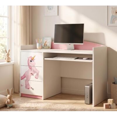 Happy Babies Rosa Kinderschreibtisch mit Schublade und Schrankfach, Schülerschreibtisch Hausaufgabentisch für Mädchen, Computertisch mit Motiv (Nr 40) Happy Babies Rosa Kinderschreibtisch mit Schublade und Schrankfach, Schülerschreibtisch Hausaufgabentisch für Mädchen, Computertisch mit Motiv (Nr 40)