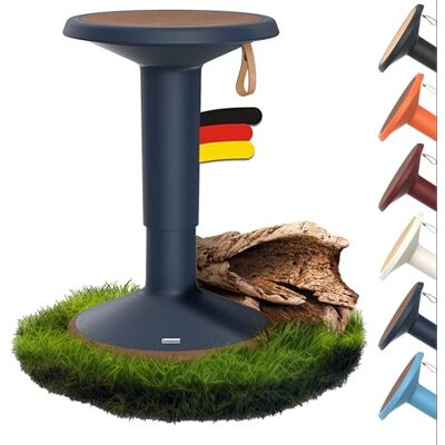 Interstuhl UPis1 ergonomischer Sitzhocker mit Schwingeffekt höhenverstellbar Hocker mit rutschhemmender Standfläche & Kippschutz Bürohocker (ECO Stahlblau, ECO UP Sitzhocker) Interstuhl UPis1 ergonomischer Sitzhocker mit Schwingeffekt höhenverstellbar Hocker mit rutschhemmender Standfläche & Kippschutz Bürohocker (ECO Stahlblau, ECO UP Sitzhocker)