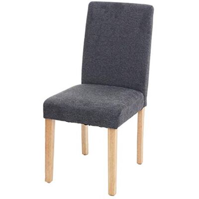 Mendler Esszimmerstuhl Littau Stoff/Textil anthrazitgrau, helle Beine Küchenstuhl, Stuhl Mendler Esszimmerstuhl Littau Stoff/Textil anthrazitgrau, helle Beine Küchenstuhl, Stuhl