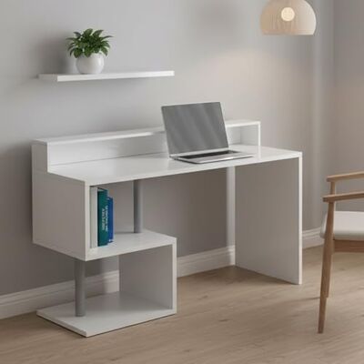 DMORA - Silvestro - 140x60x93 cm - White - Schreibtisch DMORA - Silvestro - 140x60x93 cm - White - Schreibtisch