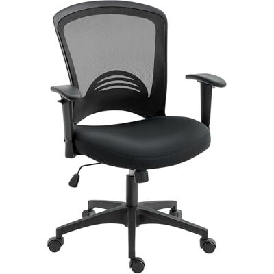 HOMCOM Bürostuhl, Ergonomischer Schreibtischstuhl mit höhenverstellbar Armlehne, Lendenwirbelstütze, Höhenverstellbarer Drehstuhl mit Wippfunktion, Computerstuhl mit Netzbespannung, Schwarz HOMCOM Bürostuhl, Ergonomischer Schreibtischstuhl mit höhenverstellbar Armlehne, Lendenwirbelstütze, Höhenverstellbarer Drehstuhl mit Wippfunktion, Computerstuhl mit Netzbespannung, Schwarz