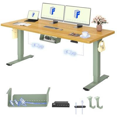FlexiSpot Höhenverstellbarer Schreibtisch elektrisch, Doppelmotor 180x80 cm 25 mm einteilige Tischplatte, Kabelmanagement & Memory-Funktion,ergonomischer Büro-&Computertisch,elektrisch höhenverstellbar FlexiSpot Höhenverstellbarer Schreibtisch elektrisch, Doppelmotor 180x80 cm 25 mm einteilige Tischplatte, Kabelmanagement & Memory-Funktion,ergonomischer Büro-&Computertisch,elektrisch höhenverstellbar