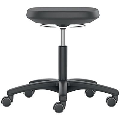 Interstuhl bimos 9127-2000-532 Labsit Industrie- und Laborhocker mit Rollen aus PU-Schaumstoff, Höhe 450-650 mm Interstuhl bimos 9127-2000-532 Labsit Industrie- und Laborhocker mit Rollen aus PU-Schaumstoff, Höhe 450-650 mm