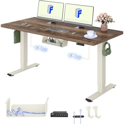 FlexiSpot Höhenverstellbarer Schreibtisch elektrisch, Doppelmotor 160x80 cm 25 mm einteilige Tischplatte, Kabelmanagement & Memory-Funktion,ergonomischer Büro-&Computertisch,elektrisch höhenverstellbar FlexiSpot Höhenverstellbarer Schreibtisch elektrisch, Doppelmotor 160x80 cm 25 mm einteilige Tischplatte, Kabelmanagement & Memory-Funktion,ergonomischer Büro-&Computertisch,elektrisch höhenverstellbar