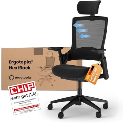 Ergotopia NextBack Ergonomischer Bürostuhl 150kg belastbar gegen Rückenschmerzen Schreibtischstuhl ergonomisch Bürostuhl ergonomisch Testsieger, Office Chair 5 Jahre Garantie Ergotopia NextBack Ergonomischer Bürostuhl 150kg belastbar gegen Rückenschmerzen Schreibtischstuhl ergonomisch Bürostuhl ergonomisch Testsieger, Office Chair 5 Jahre Garantie
