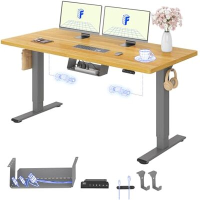 FlexiSpot Höhenverstellbarer Schreibtisch elektrisch, Doppelmotor 160x80 cm 25 mm einteilige Tischplatte, Kabelmanagement&Memory-Funktion, ergonomischer Büro-&Computertisch, elektrisch höhenverstellbar FlexiSpot Höhenverstellbarer Schreibtisch elektrisch, Doppelmotor 160x80 cm 25 mm einteilige Tischplatte, Kabelmanagement&Memory-Funktion, ergonomischer Büro-&Computertisch, elektrisch höhenverstellbar
